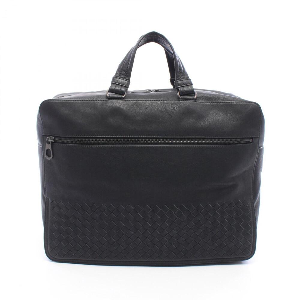 Bottega Veneta Intrecciato Backpack Business Bag Handbag Leather Men's Black